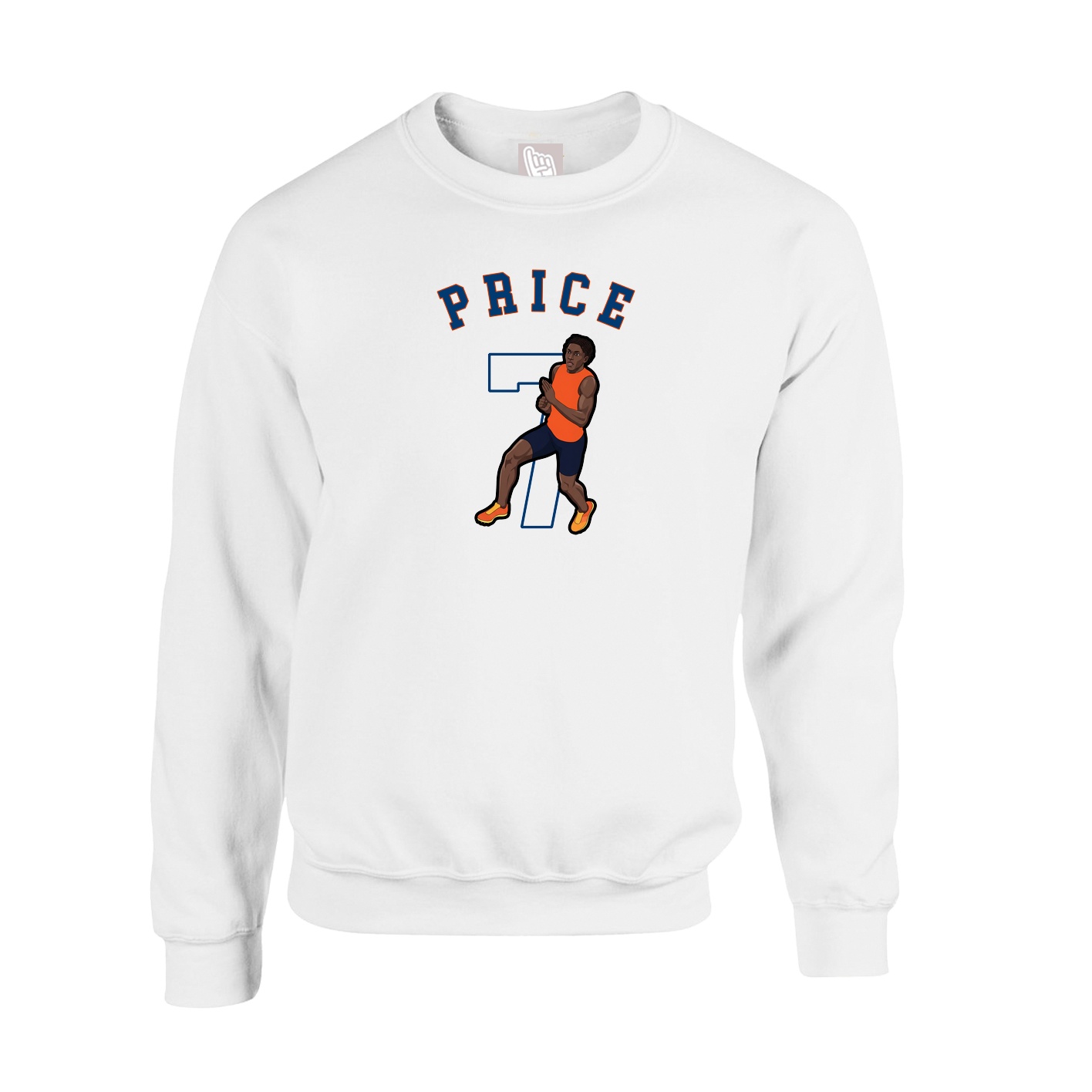 Fleece Crew — Shirsey Arch in White