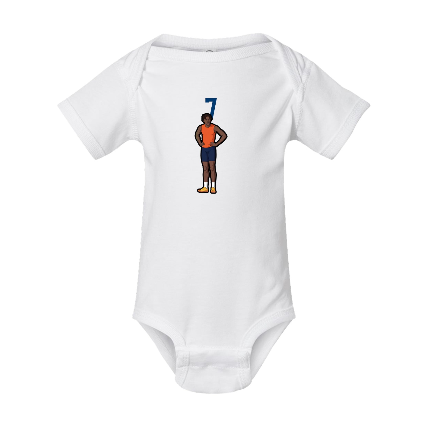 Baby Onesie — Number Top in White