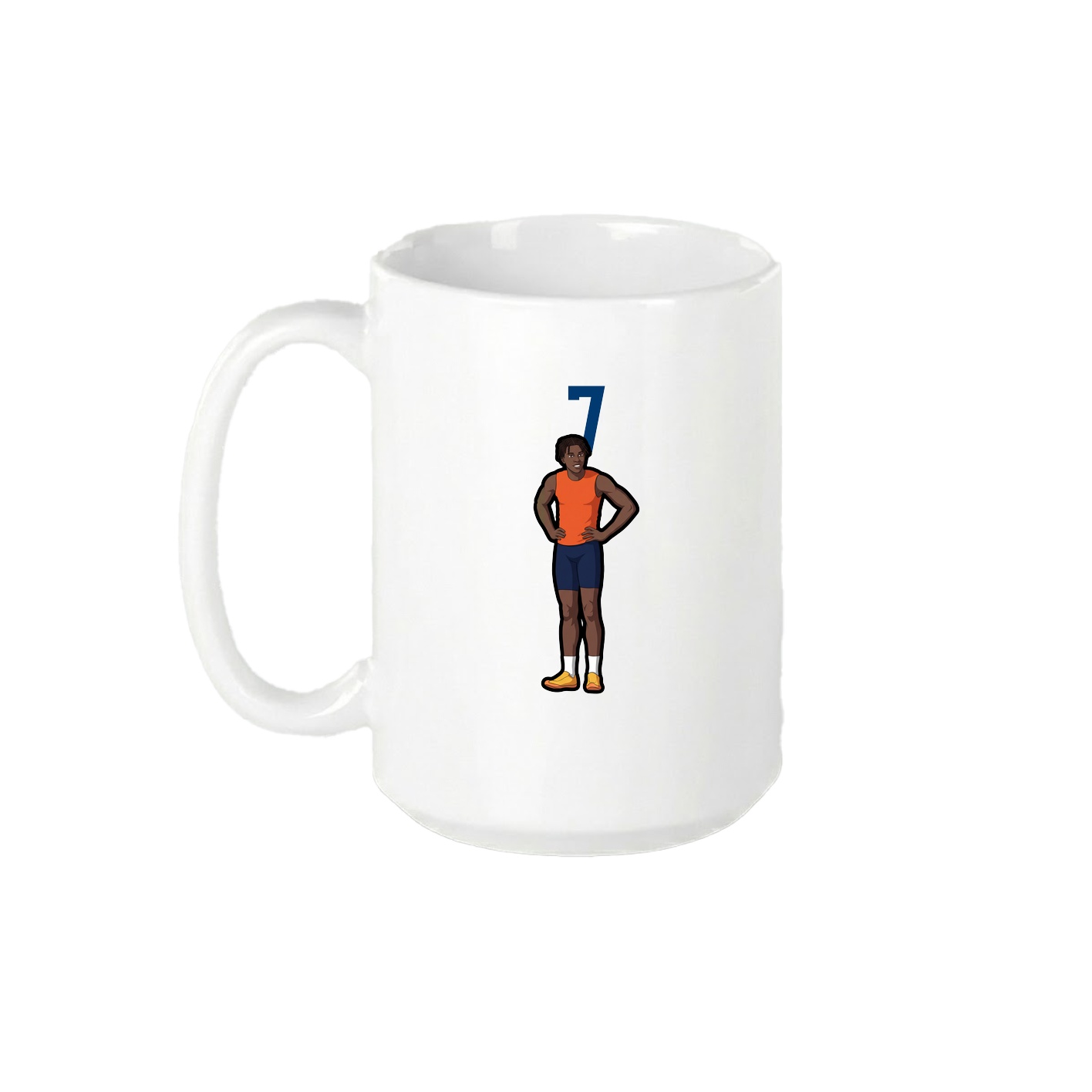 15oz Coffee Mug — Number Top in White