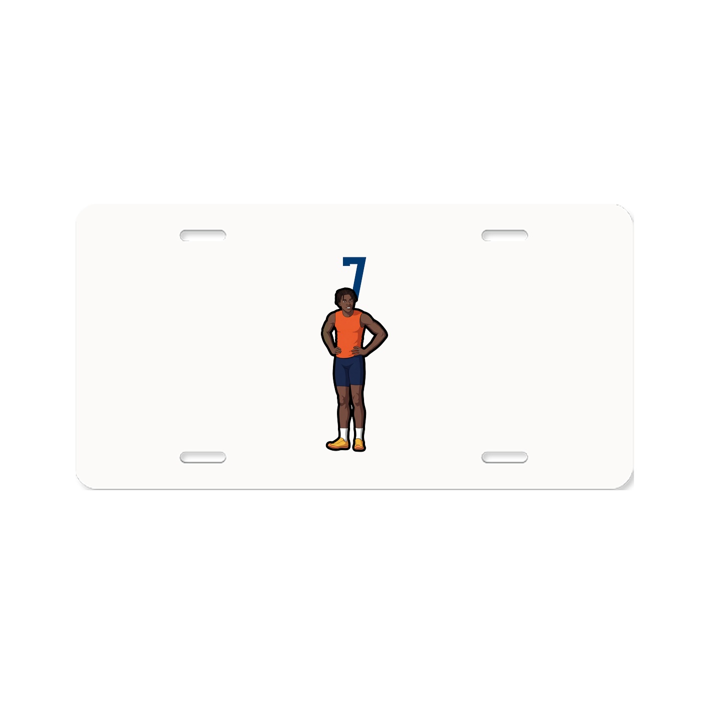 License Plate — Number Top in Classic