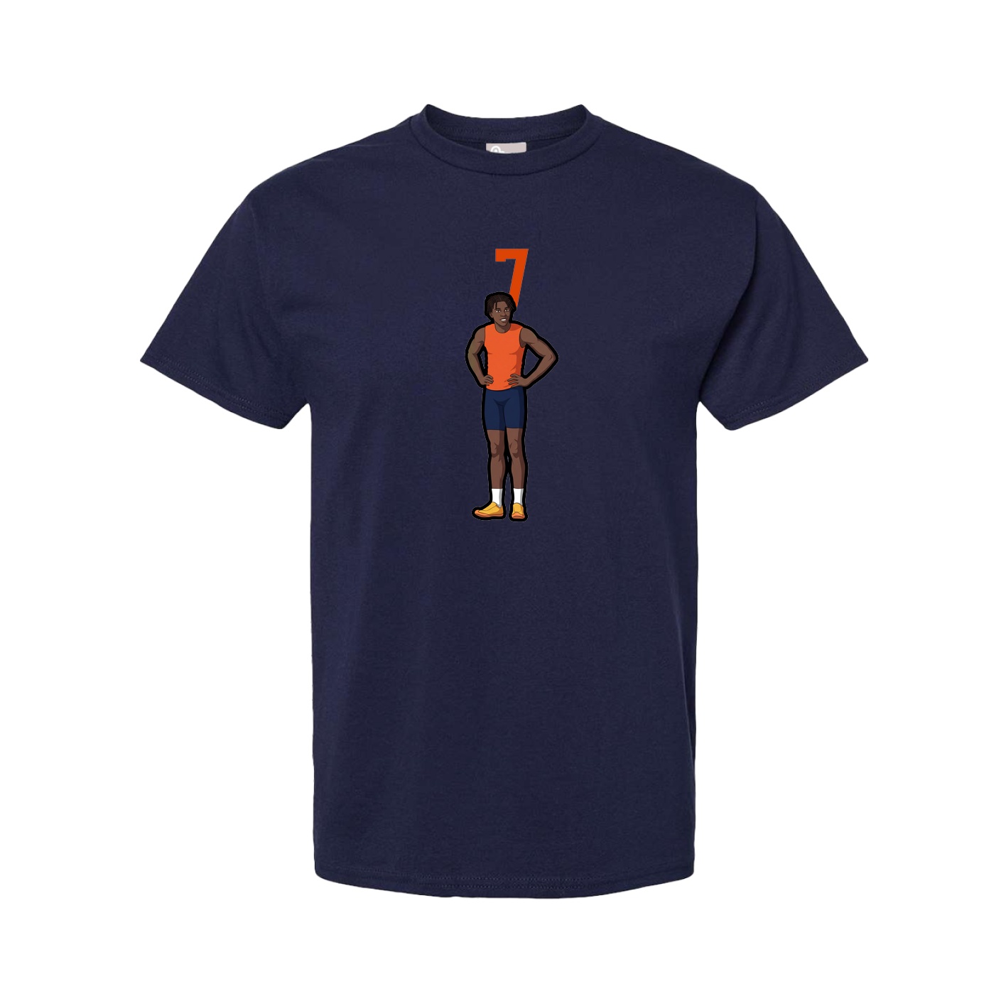 Tee — Number Top in Navy