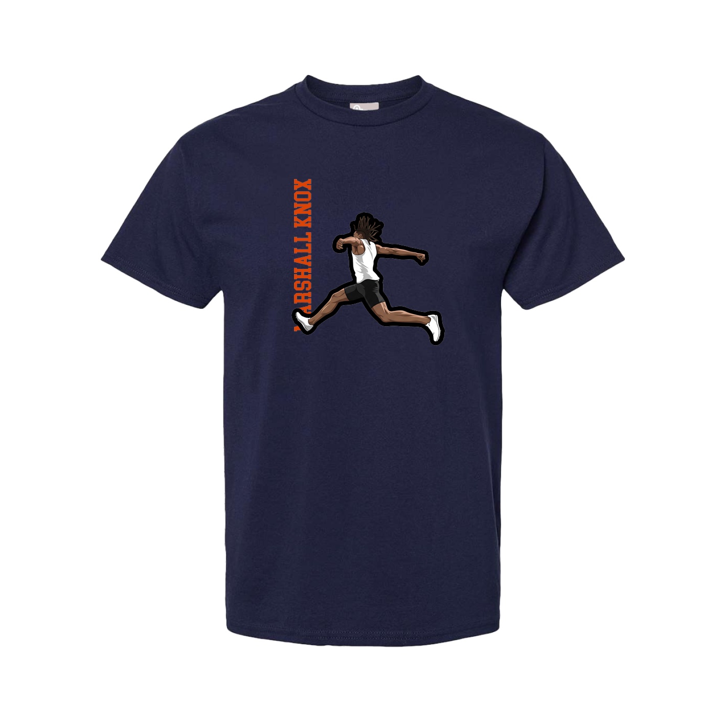 Tee — Name Vertical in Navy