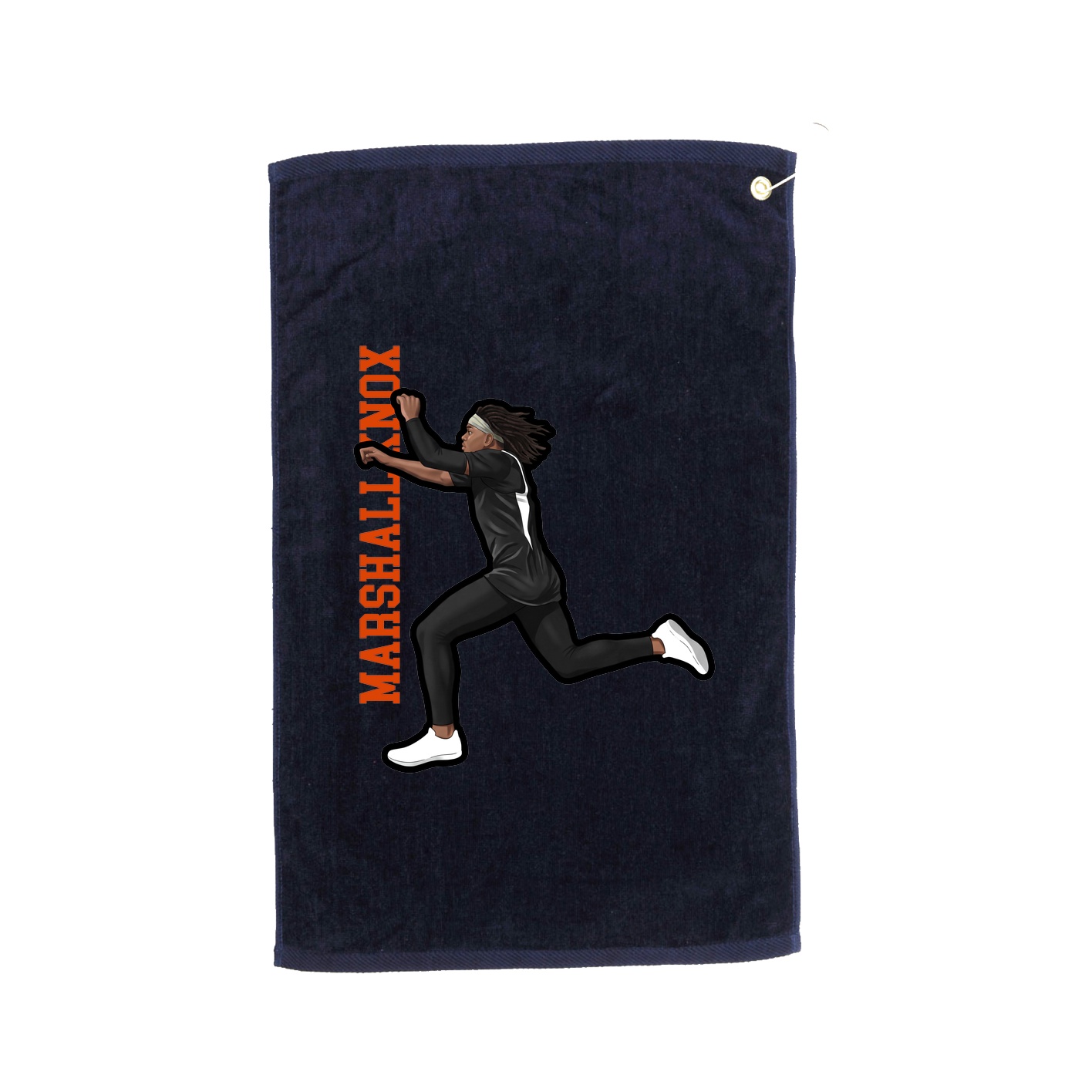 Golf Towel — Name Vertical in Navy