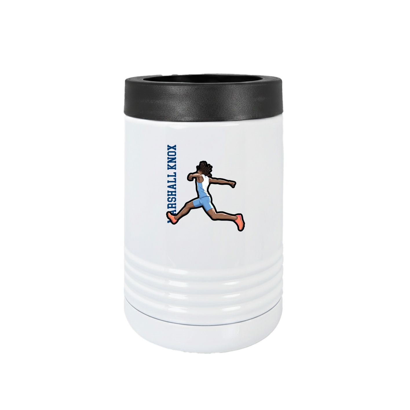 Beverage Holder — Name Vertical in White
