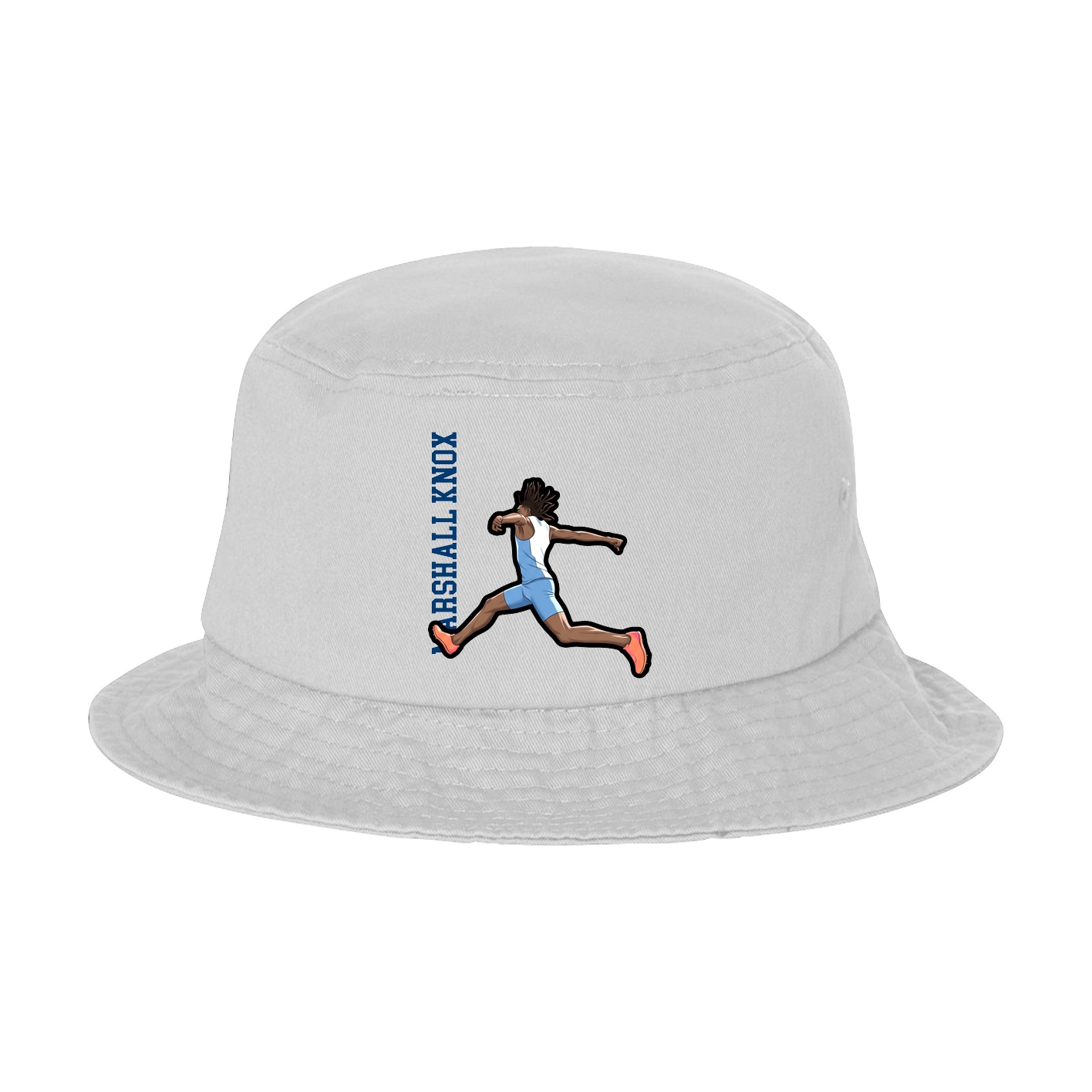 Bucket Cap — Name Vertical in White