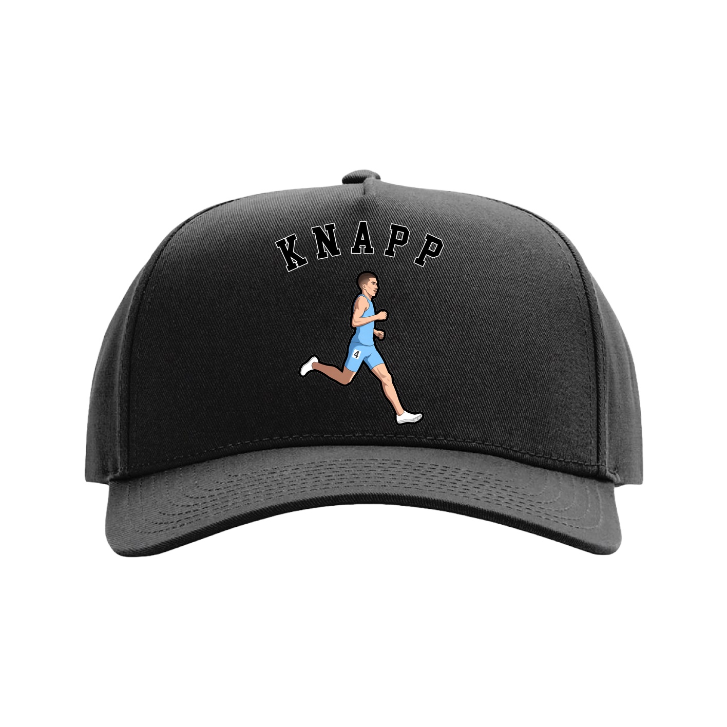 Full Fabric Five-Panel Champ Cap — Shirsey Arch in Black