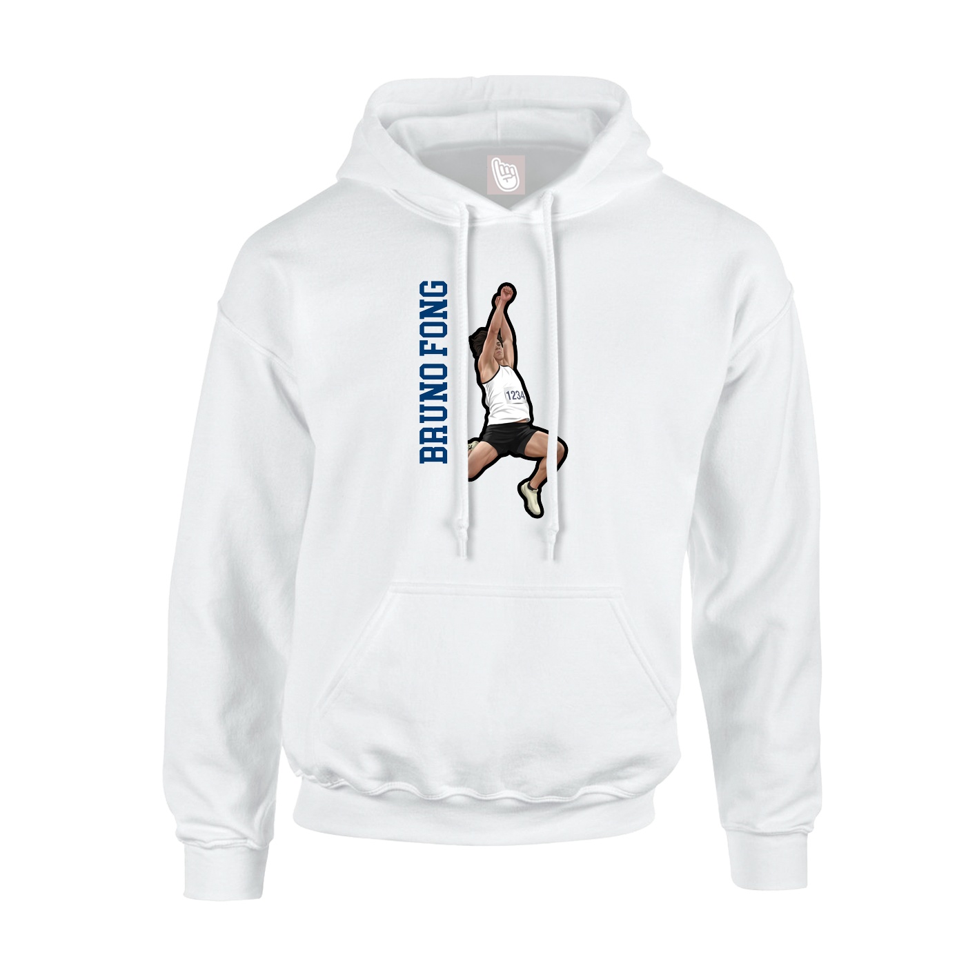 Hoodie — Name Vertical in White