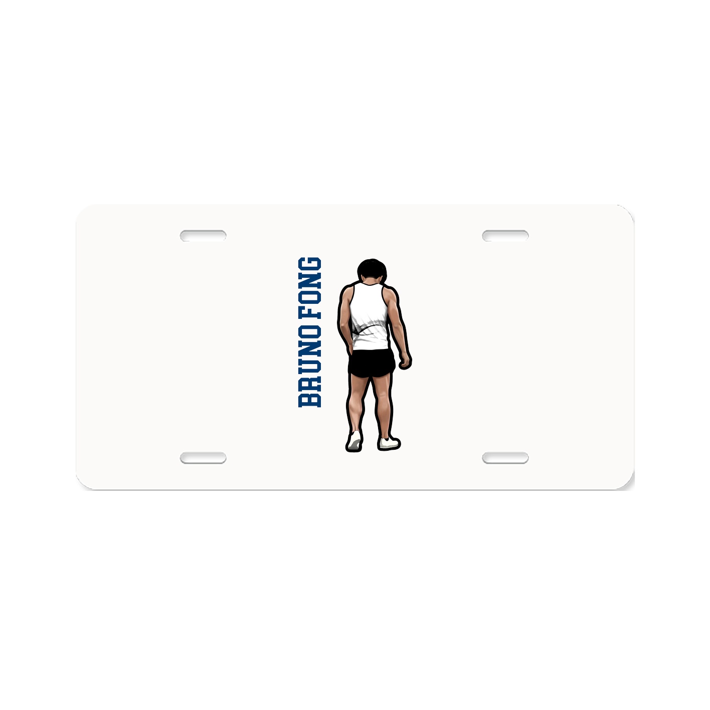 License Plate — Name Vertical in Classic