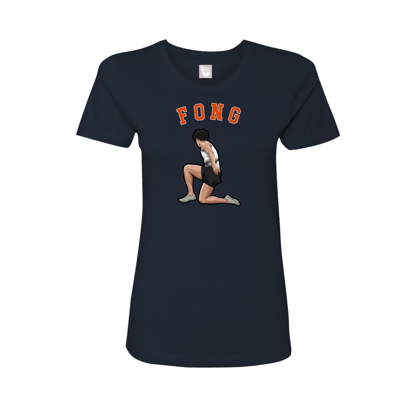 Fitted Women's Tee — Shirsey Arch in Navy