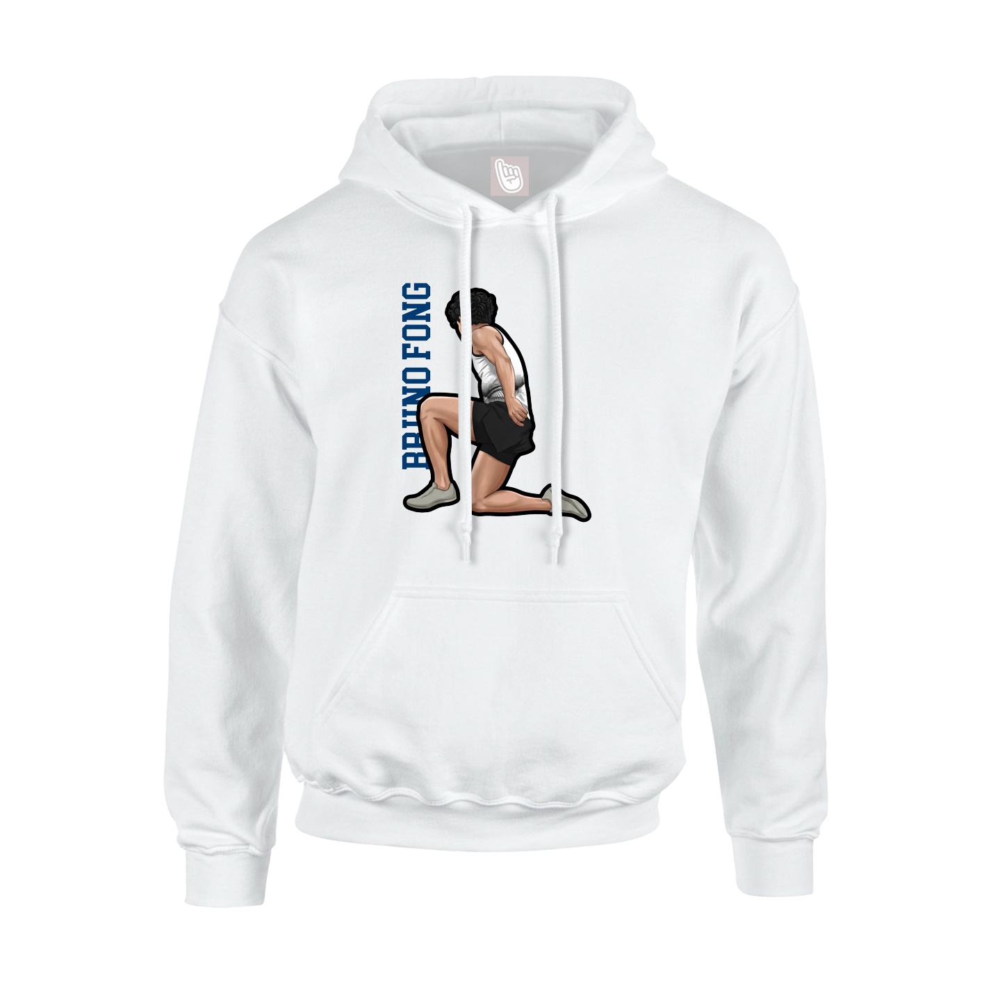 Youth Hoodie — Name Vertical in White