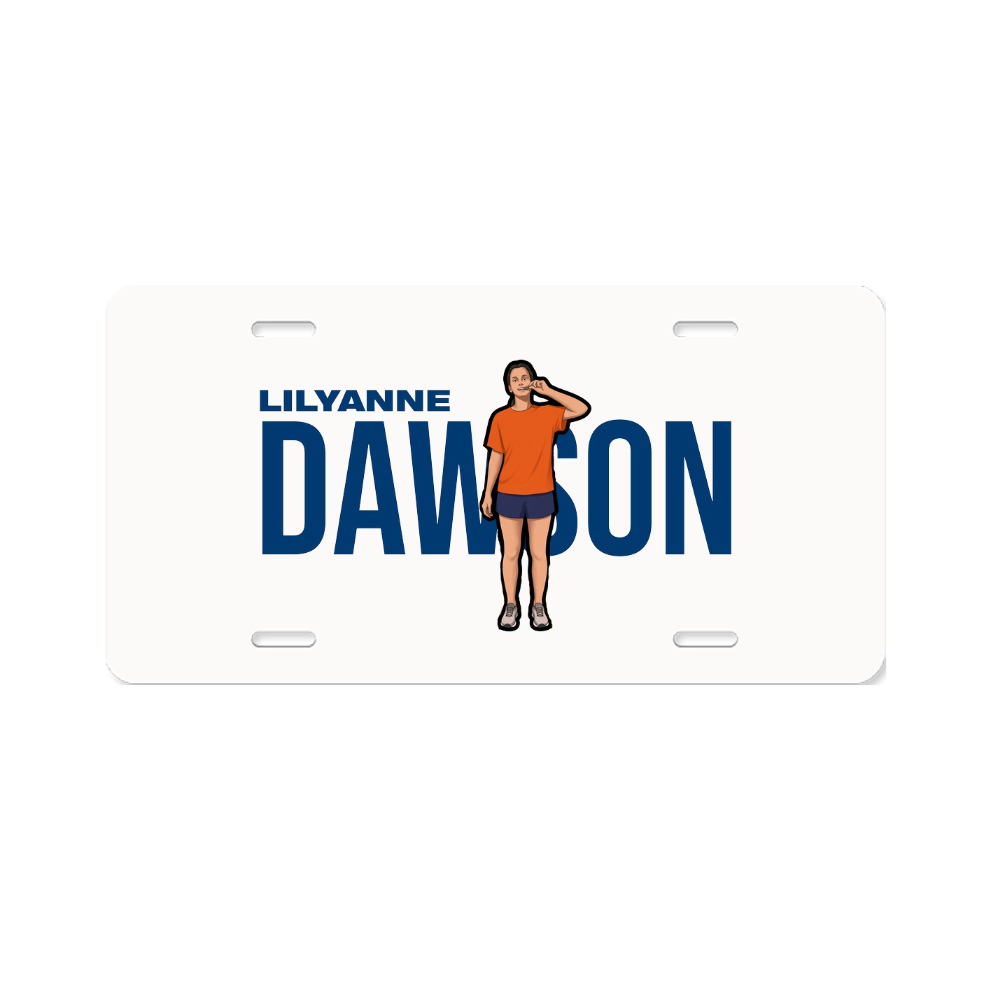 License Plate — Player Name in Classic