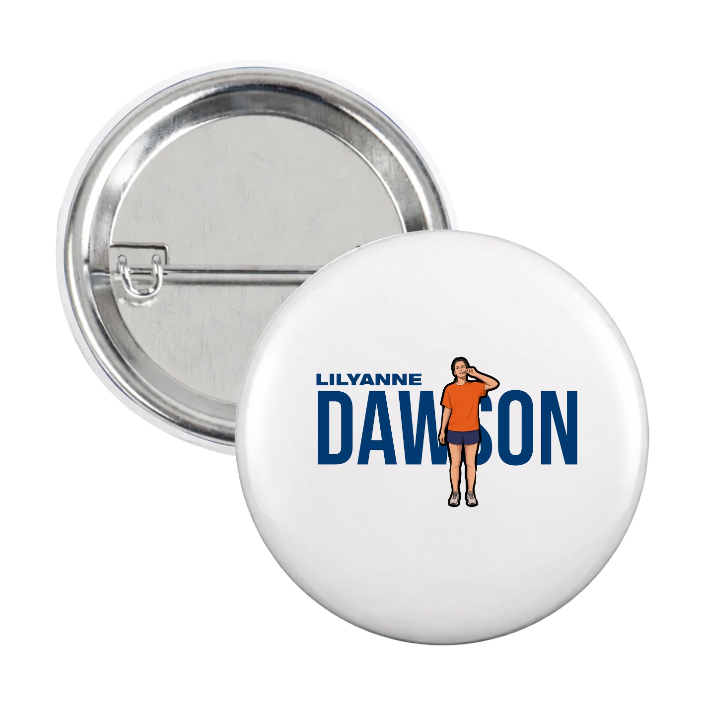 Game Day Button — Player Name in White