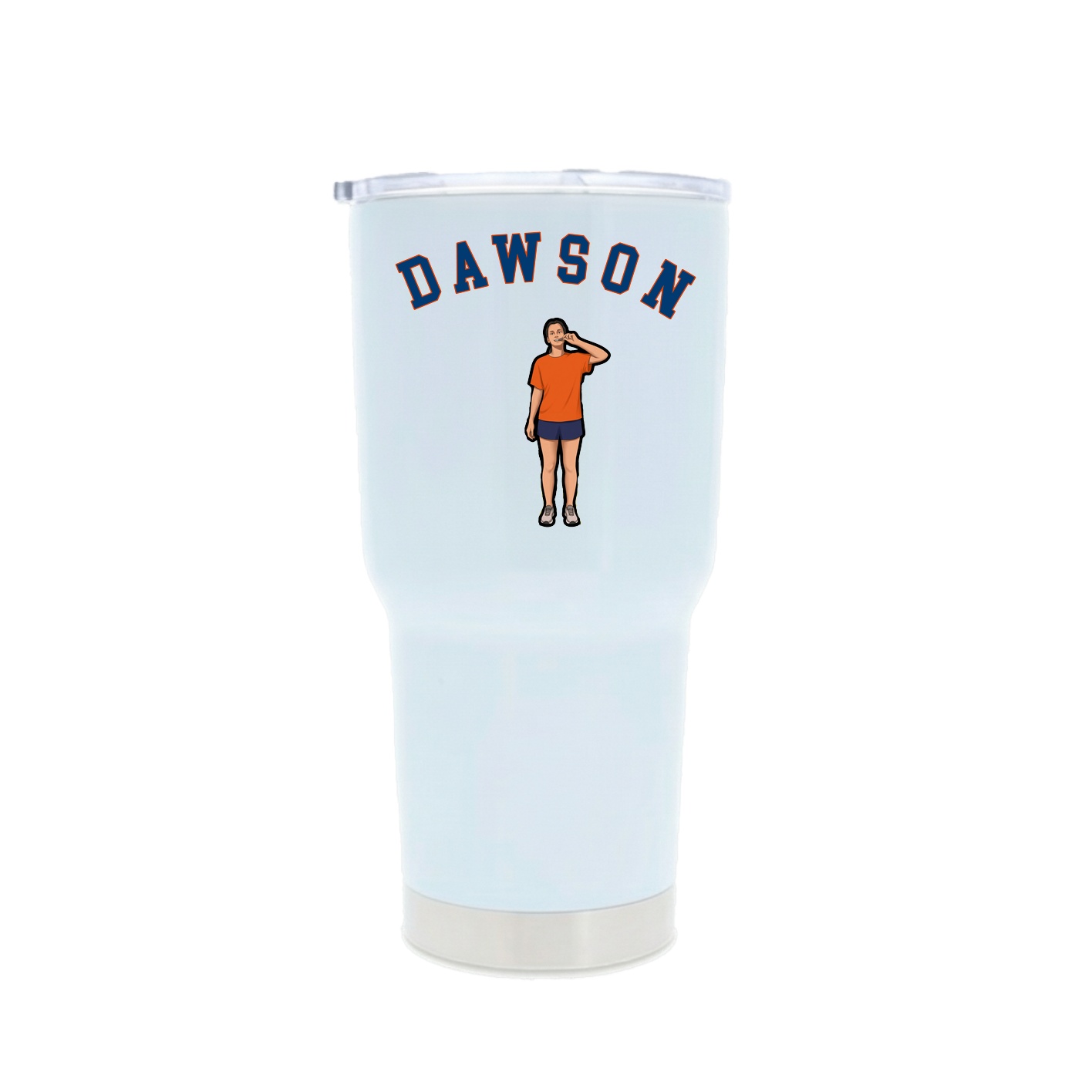30oz Stainless Steel Tumbler — Shirsey Arch in White