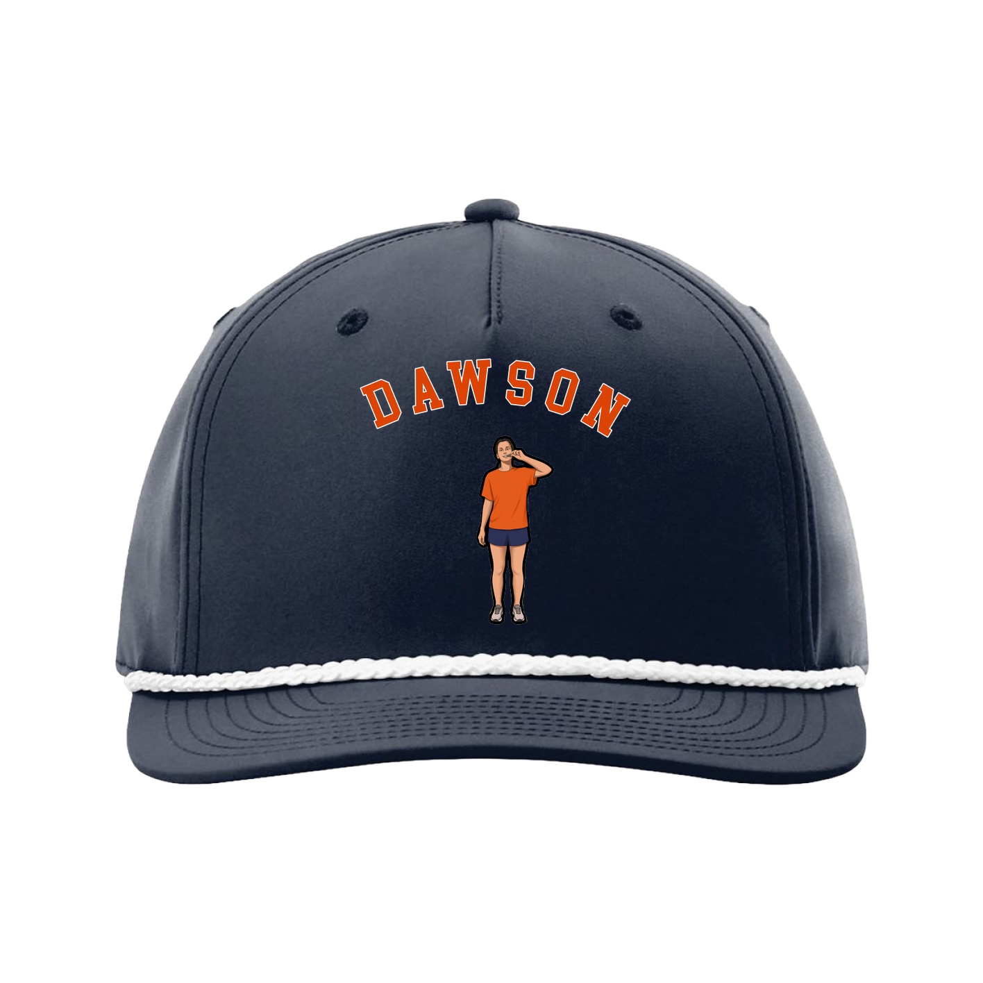 Five-Panel Classic Rope Cap — Shirsey Arch in Navy