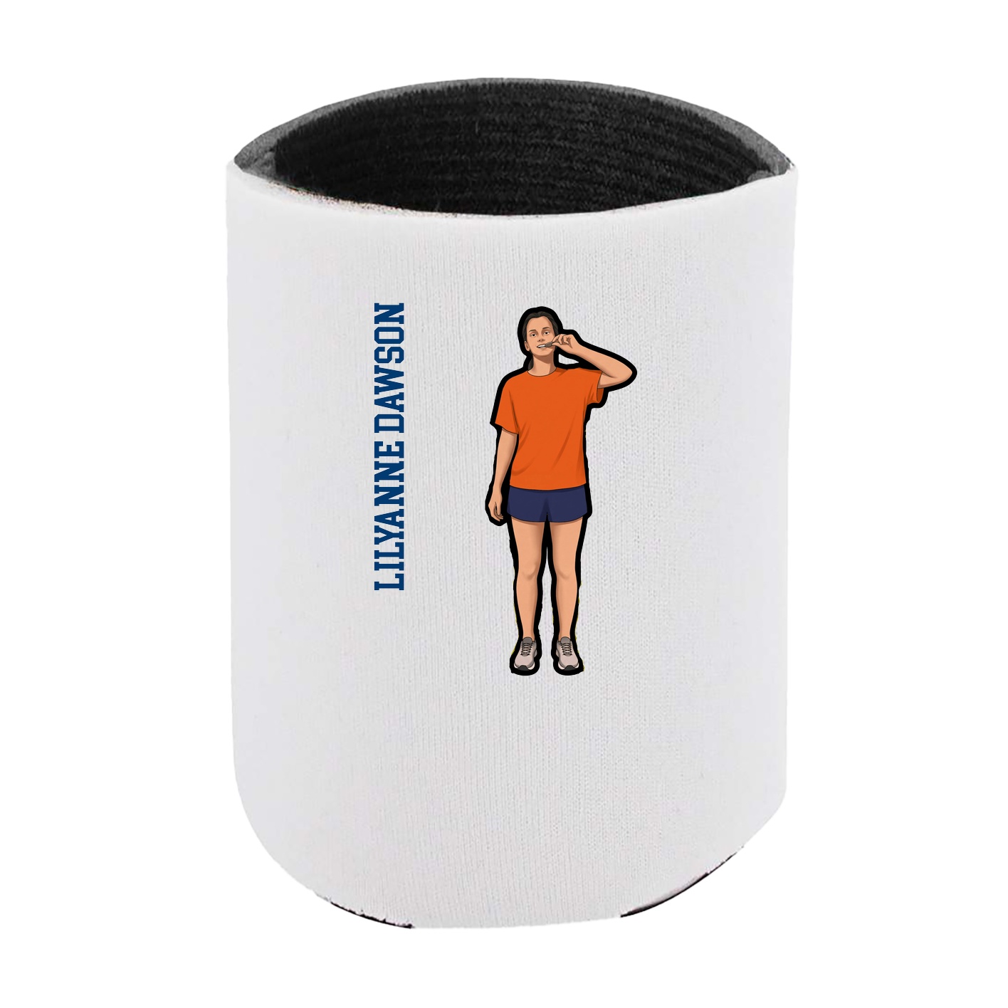Can Holder — Name Vertical in White