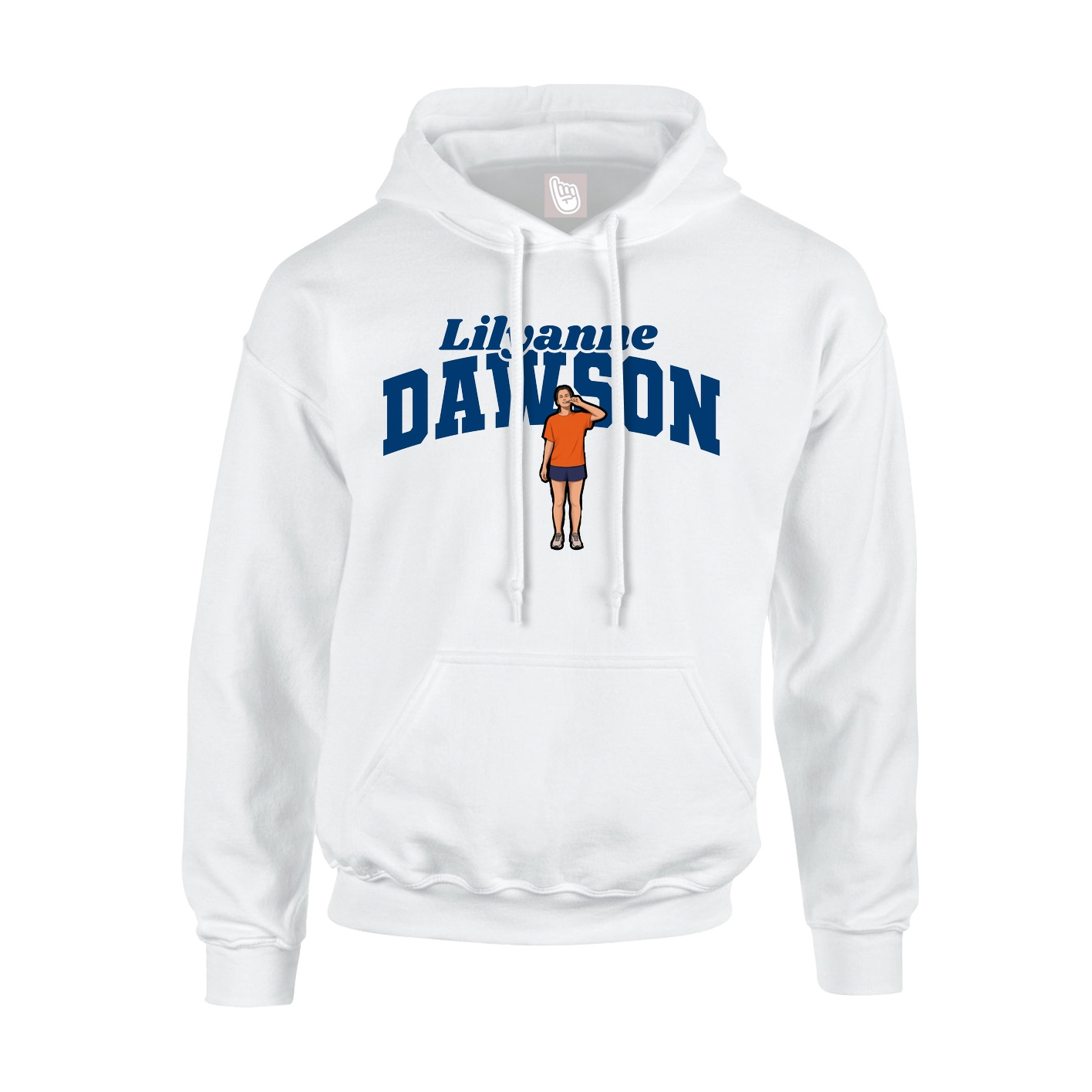 Hoodie — Signature Arch in White