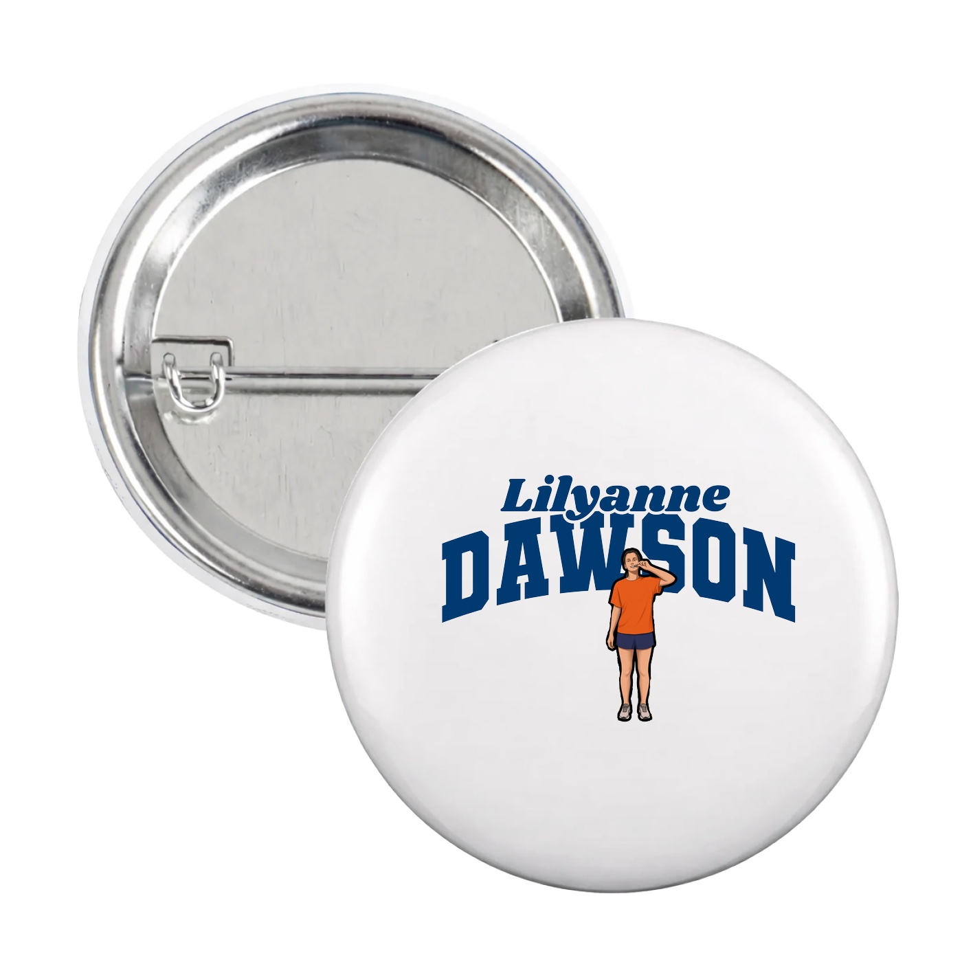 Game Day Button — Signature Arch in White