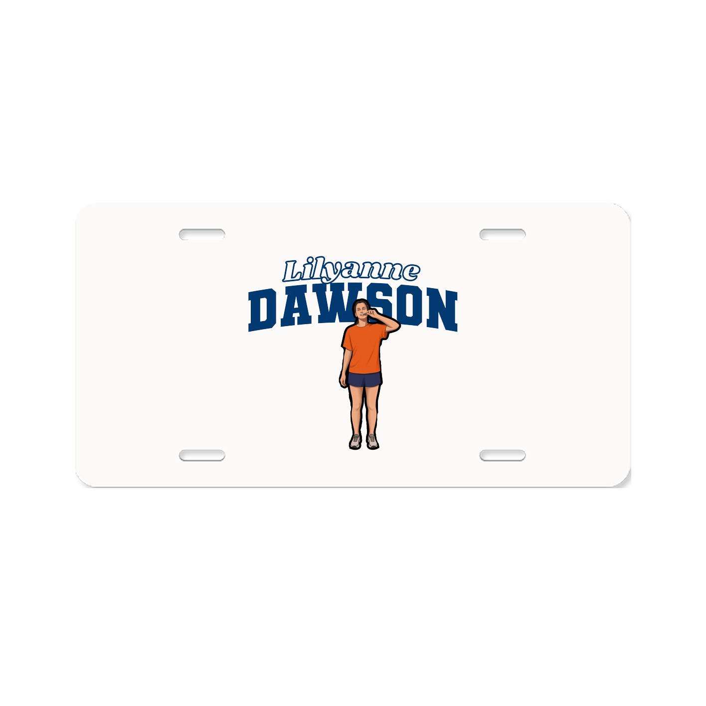 License Plate — Name Arch in Classic