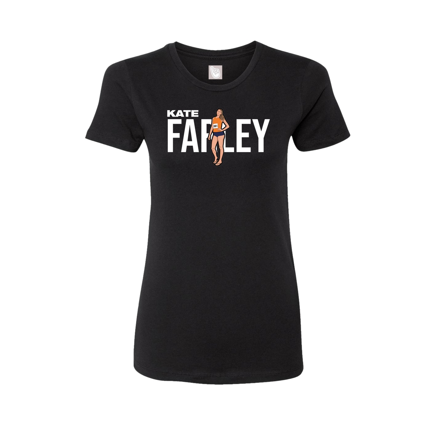 Fitted Women's Tee — Player Name in Black