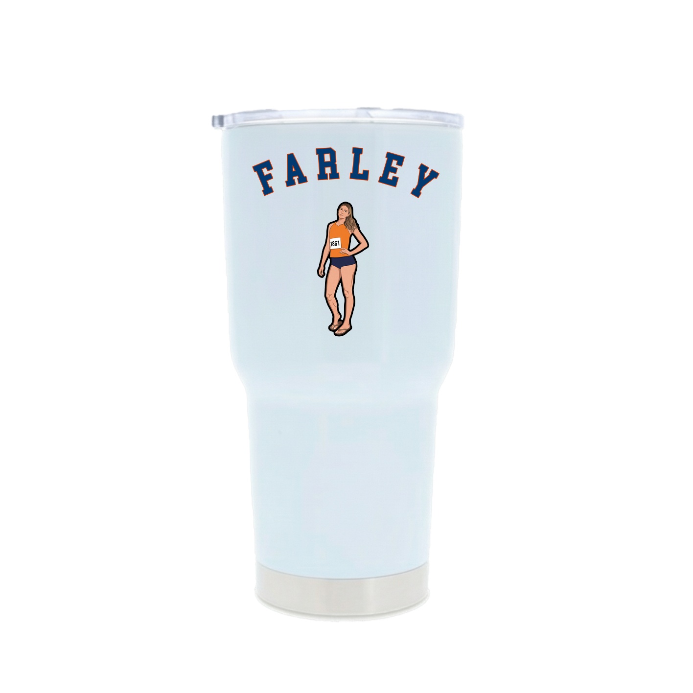 30oz Stainless Steel Tumbler — Shirsey Arch in White