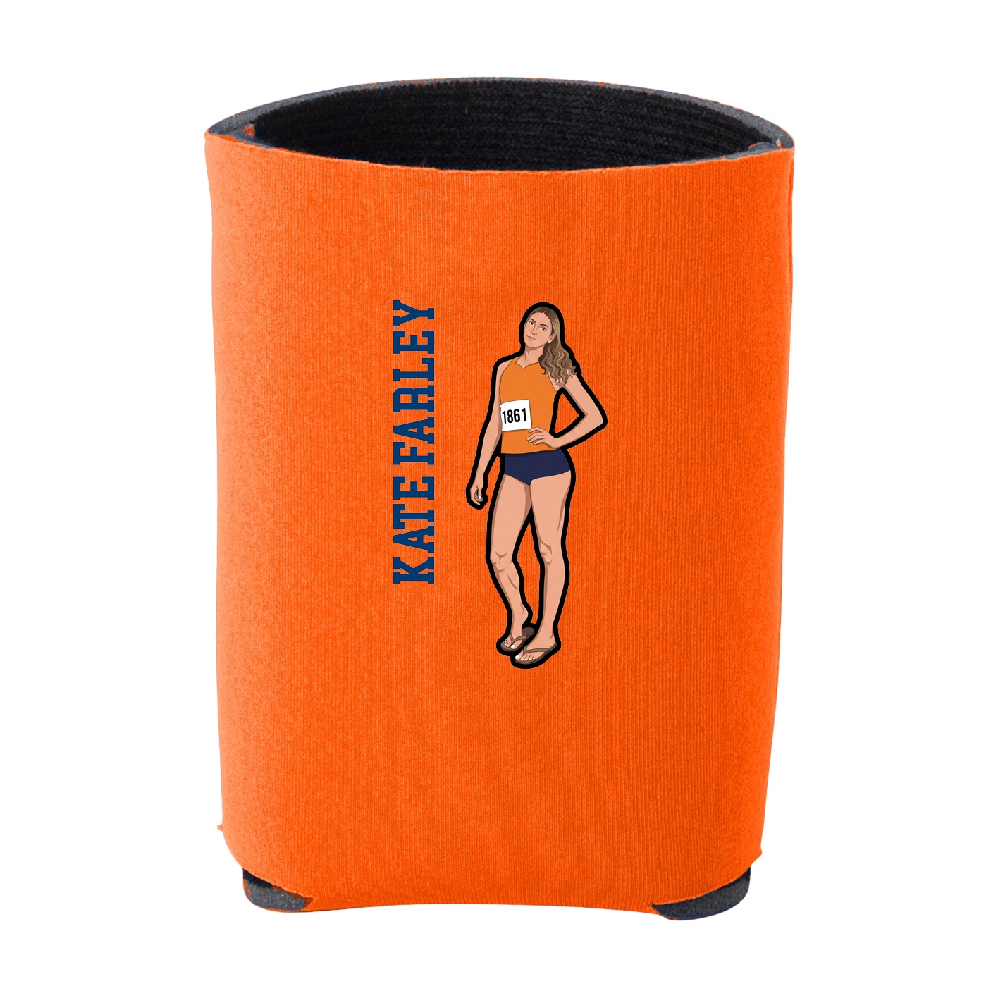 Can Holder — Name Vertical in Orange