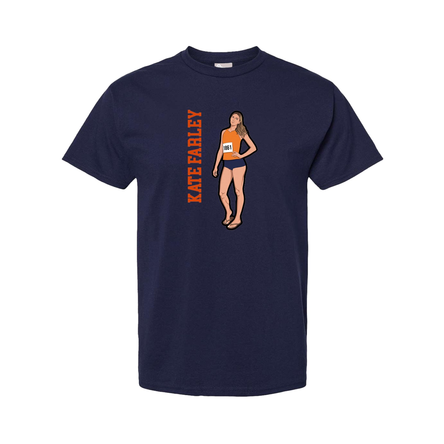 Youth Tee — Name Vertical in Navy