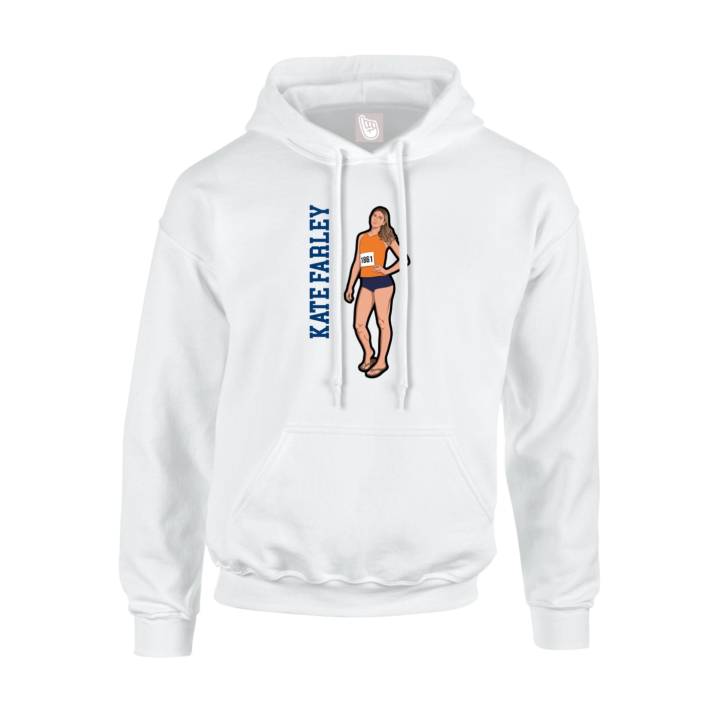 Hoodie — Name Vertical in White