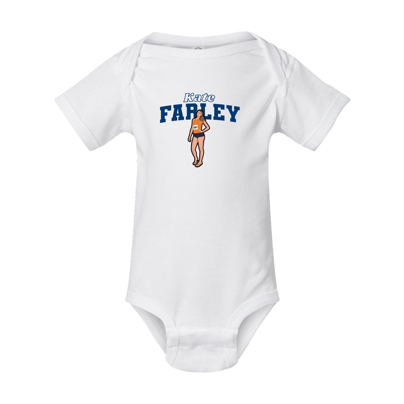 Baby Onesie — Name Arch in White