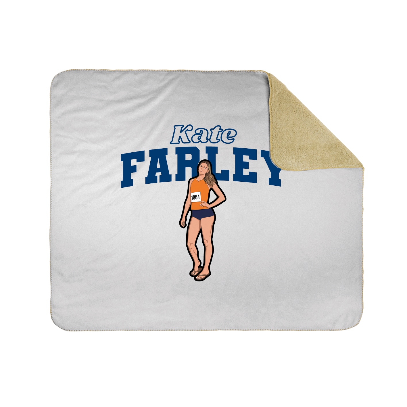 Throw Blanket — Name Arch in White
