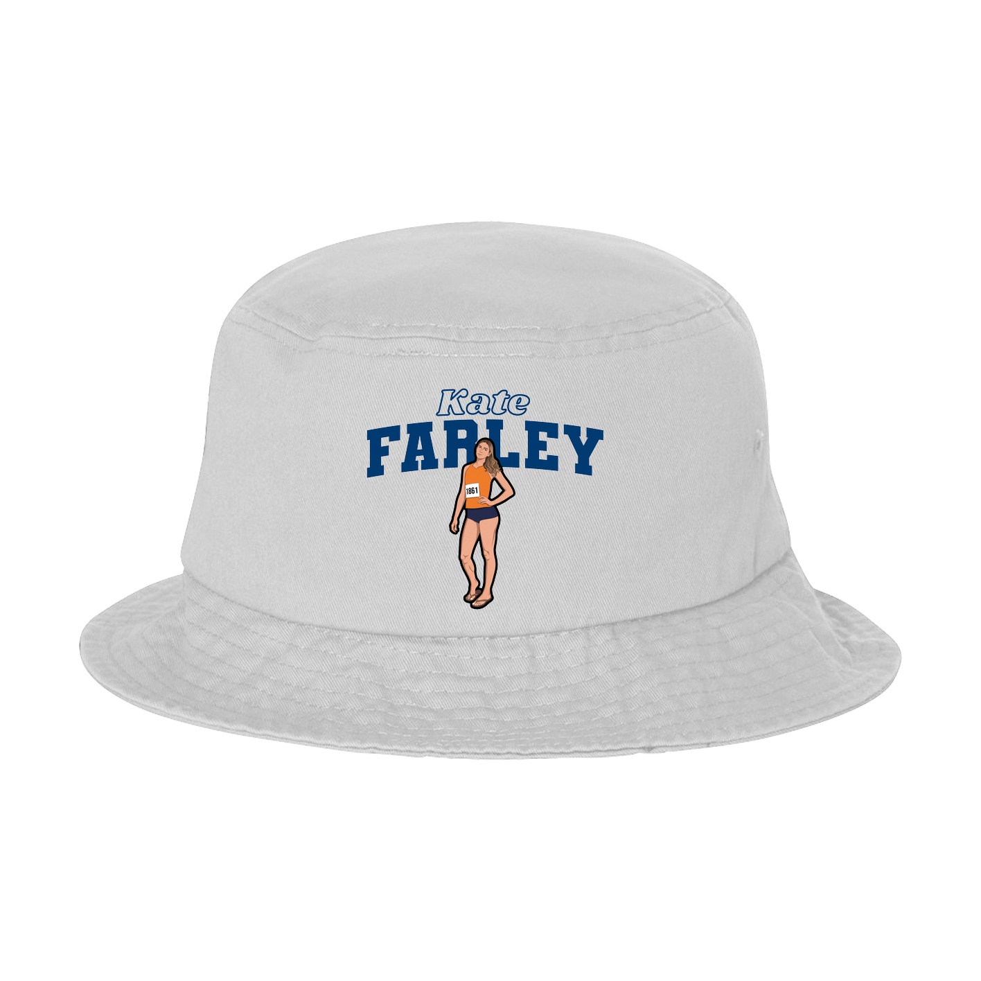 Bucket Cap — Name Arch in White