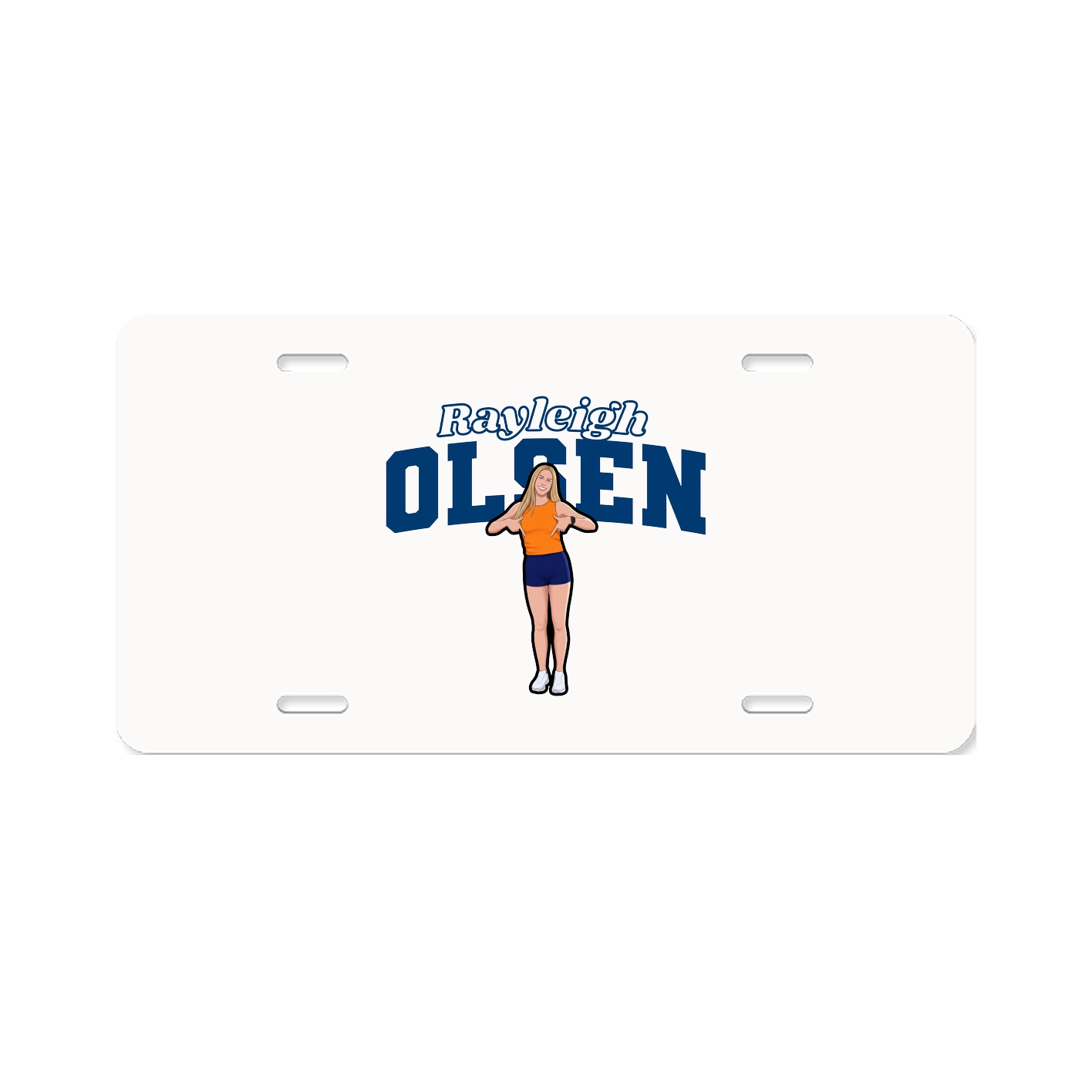 License Plate — Name Arch in Classic