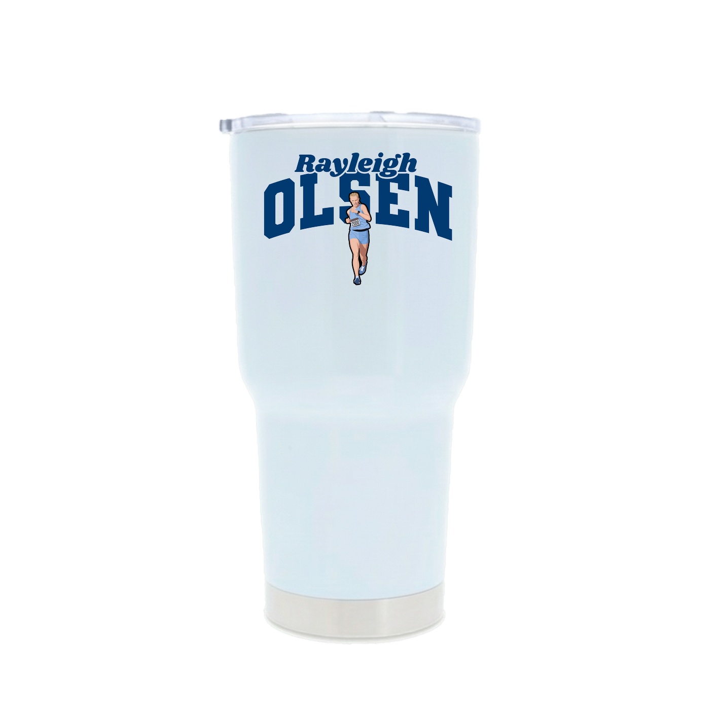 30oz Stainless Steel Tumbler — Signature Arch in White