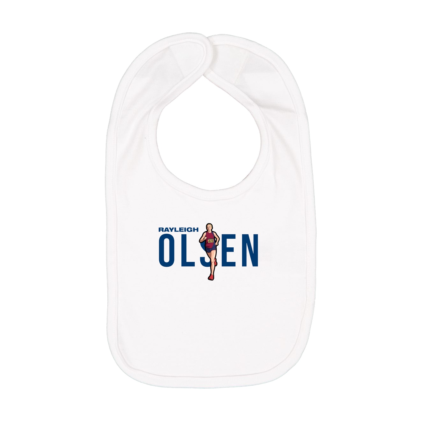 Infant Bib — Player Name in White