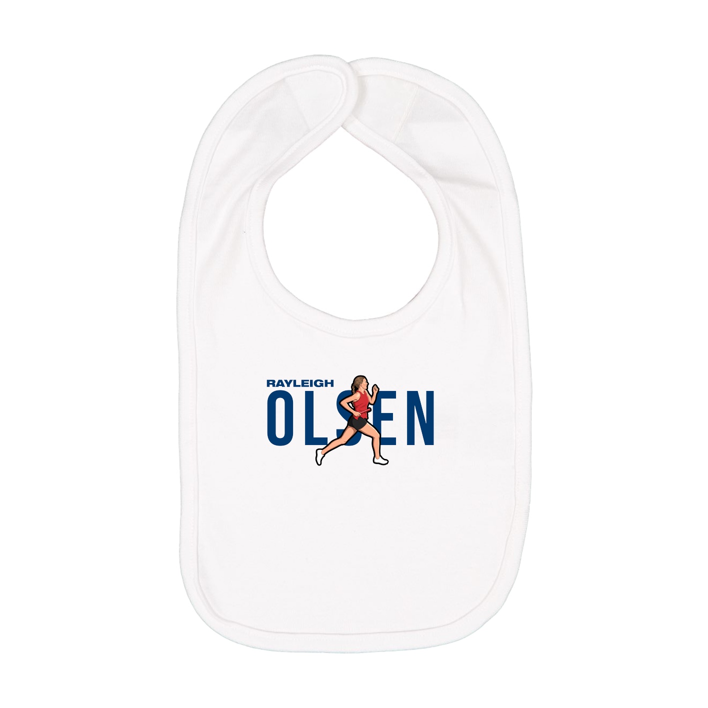 Infant Bib — Player Name in White