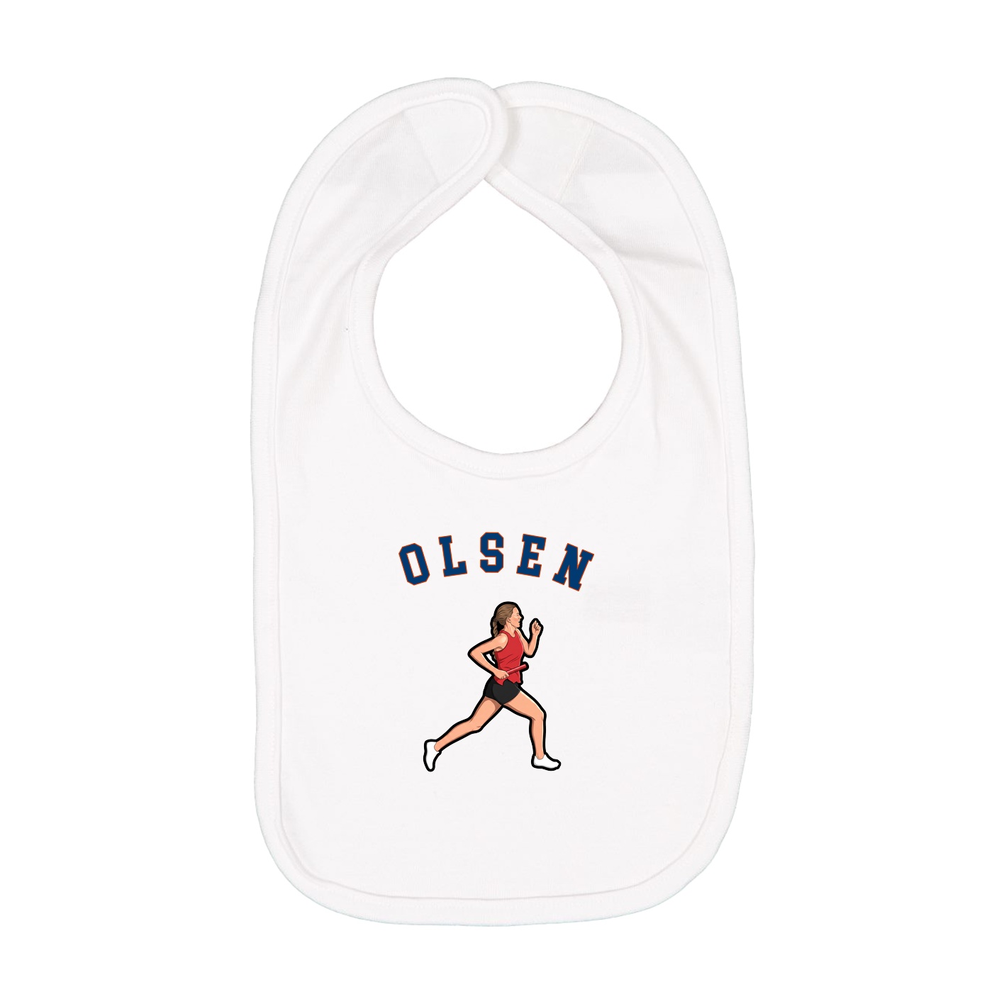 Infant Bib — Shirsey Arch in White