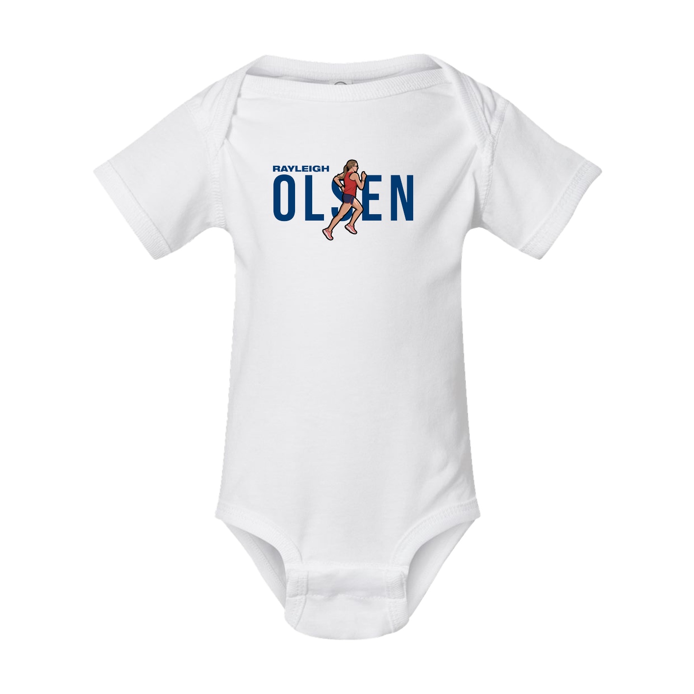 Baby Onesie — Player Name in White