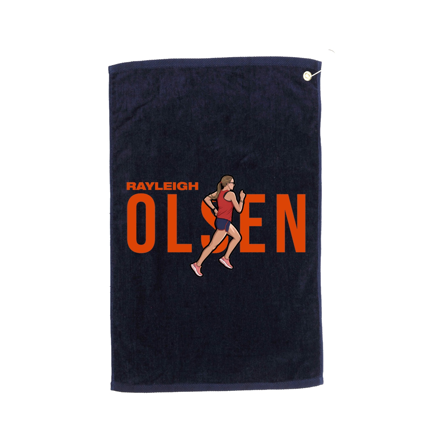 Golf Towel — Player Name in Navy