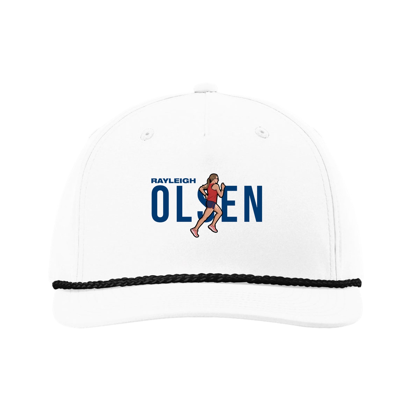 Five-Panel Classic Rope Cap — Player Name in White