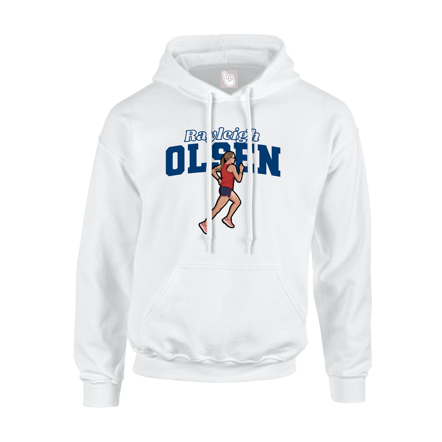 Hoodie — Name Arch in White