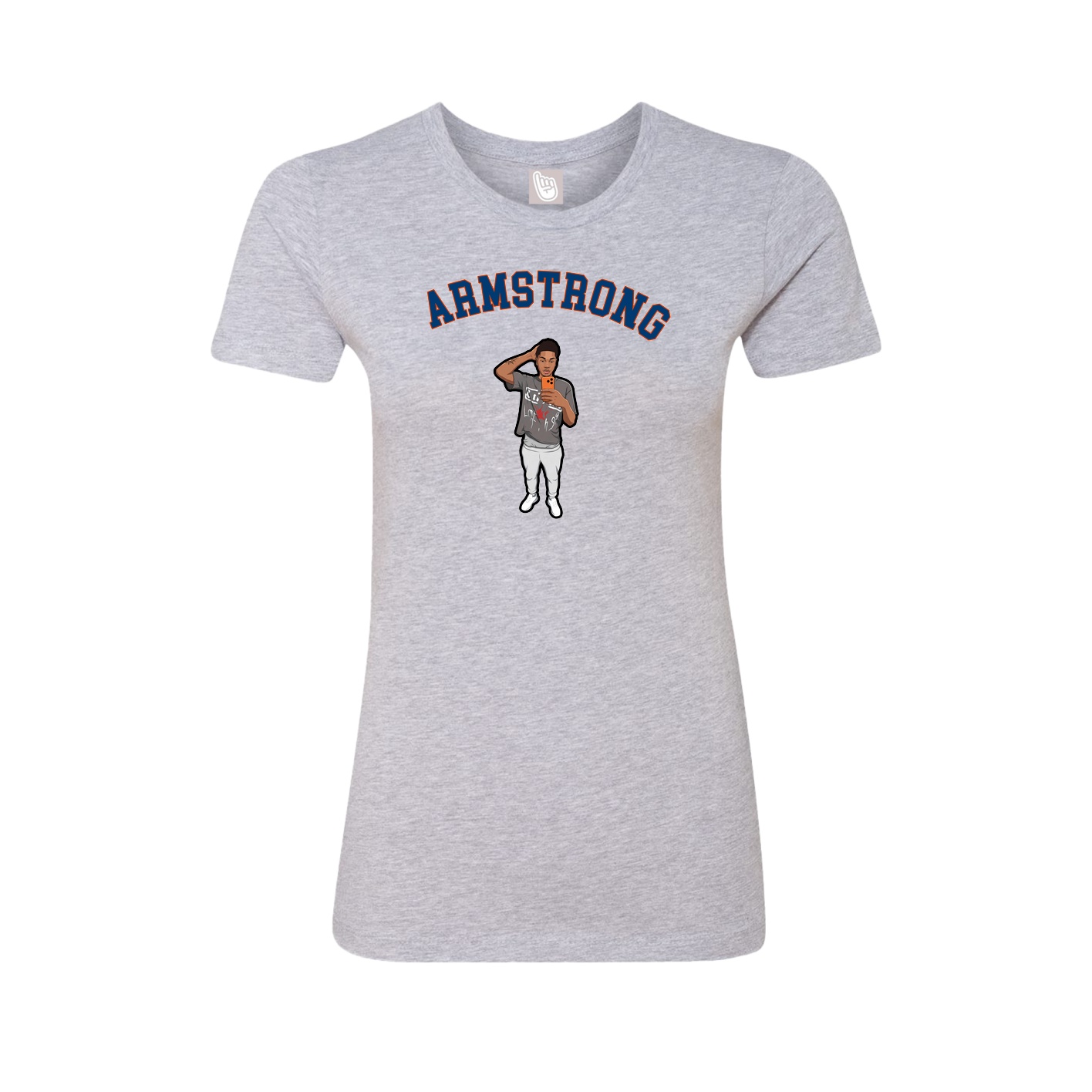 Fitted Women's Tee — Shirsey Arch in Grey