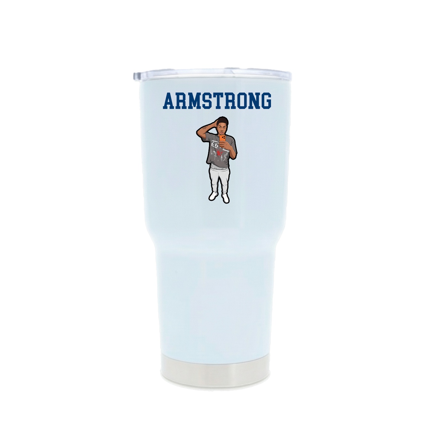 30oz Stainless Steel Tumbler — Shirsey in White