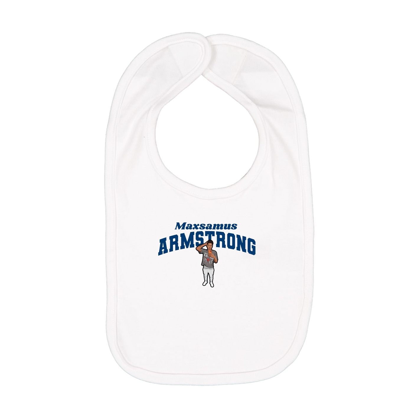 Infant Bib — Signature Arch in White