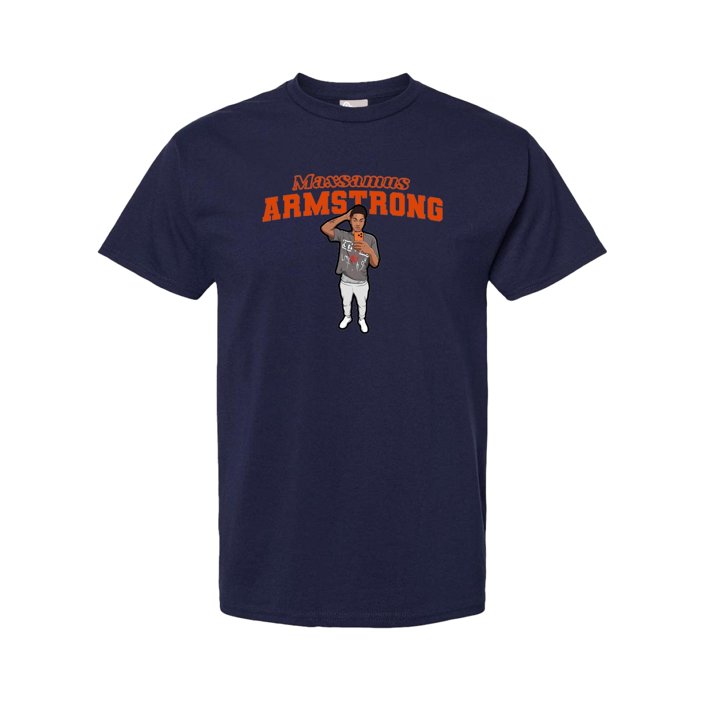 Youth Tee — Name Arch in Navy