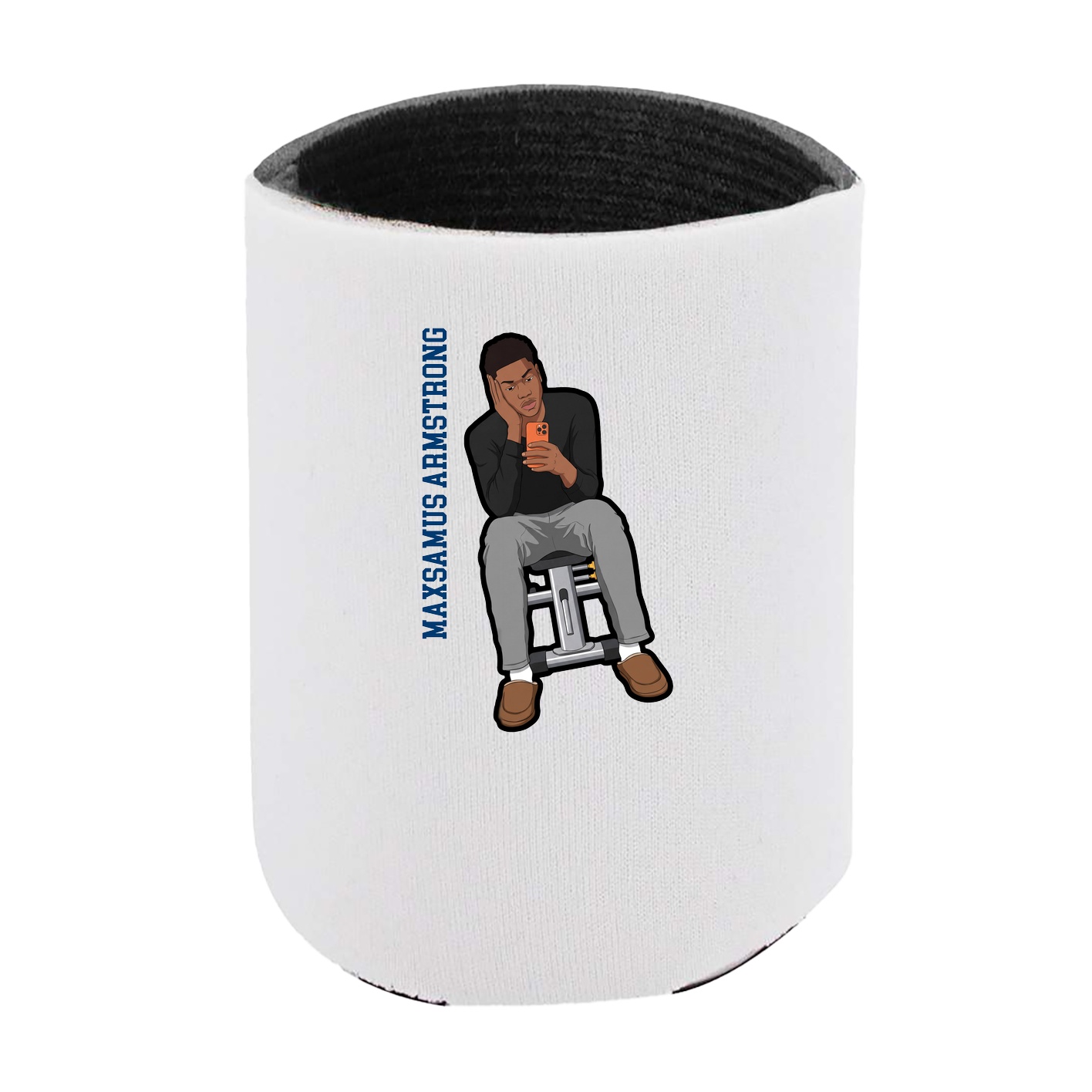 Can Holder — Name Vertical in White