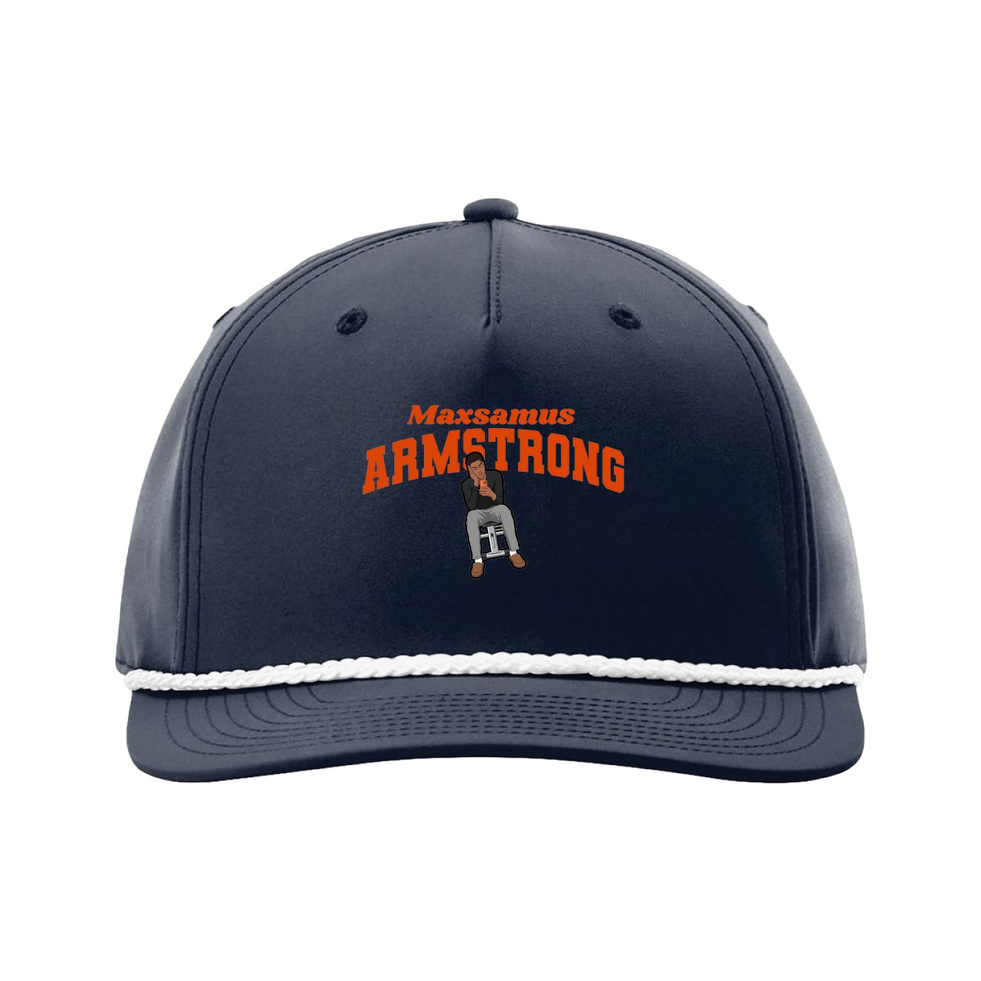 Five-Panel Classic Rope Cap — Signature Arch in Navy