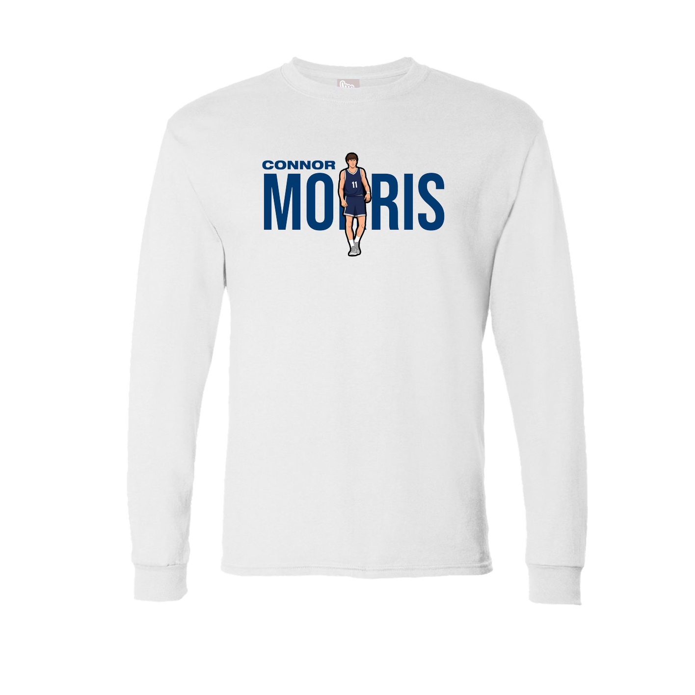 Long Sleeve Tee — Player Name in White