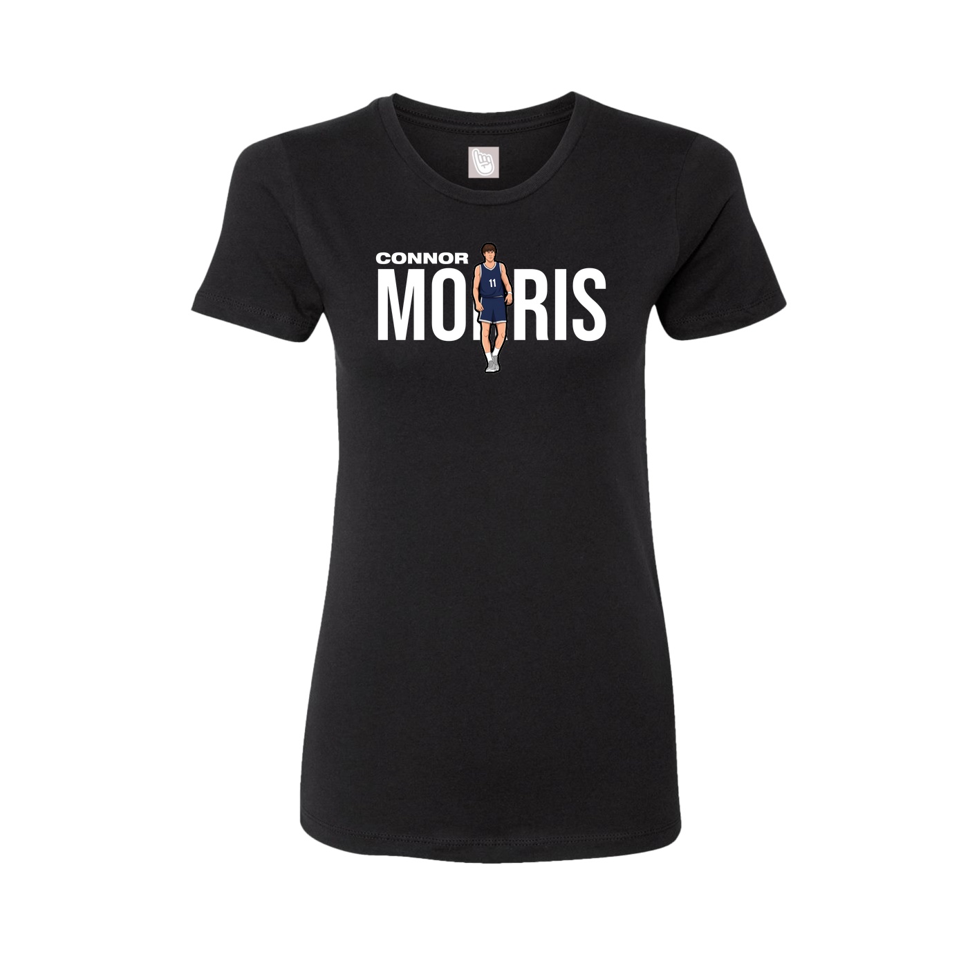 Fitted Women's Tee — Player Name in Black