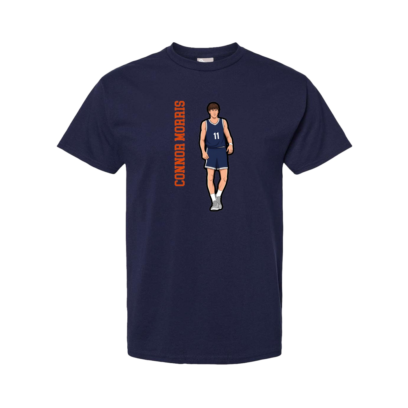 Tee — Name Vertical in Navy