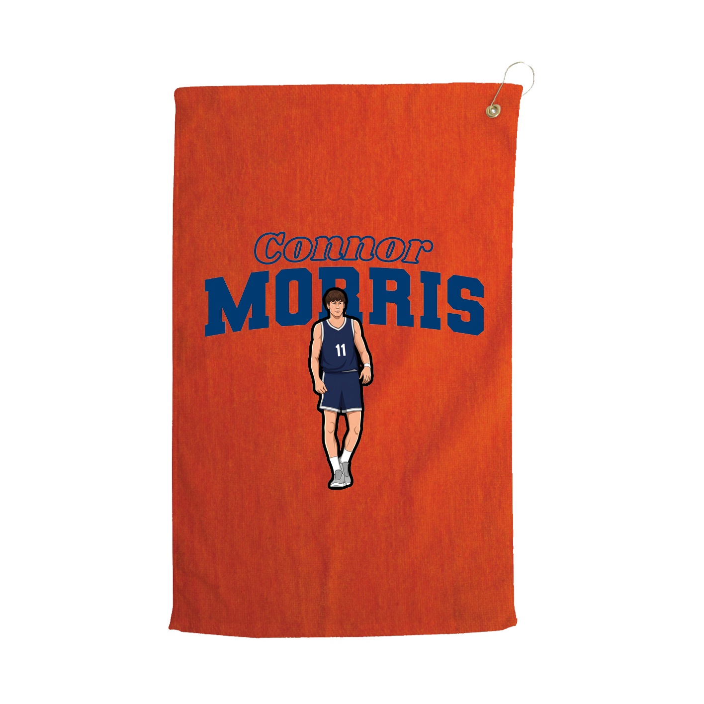 Golf Towel — Name Arch in Orange