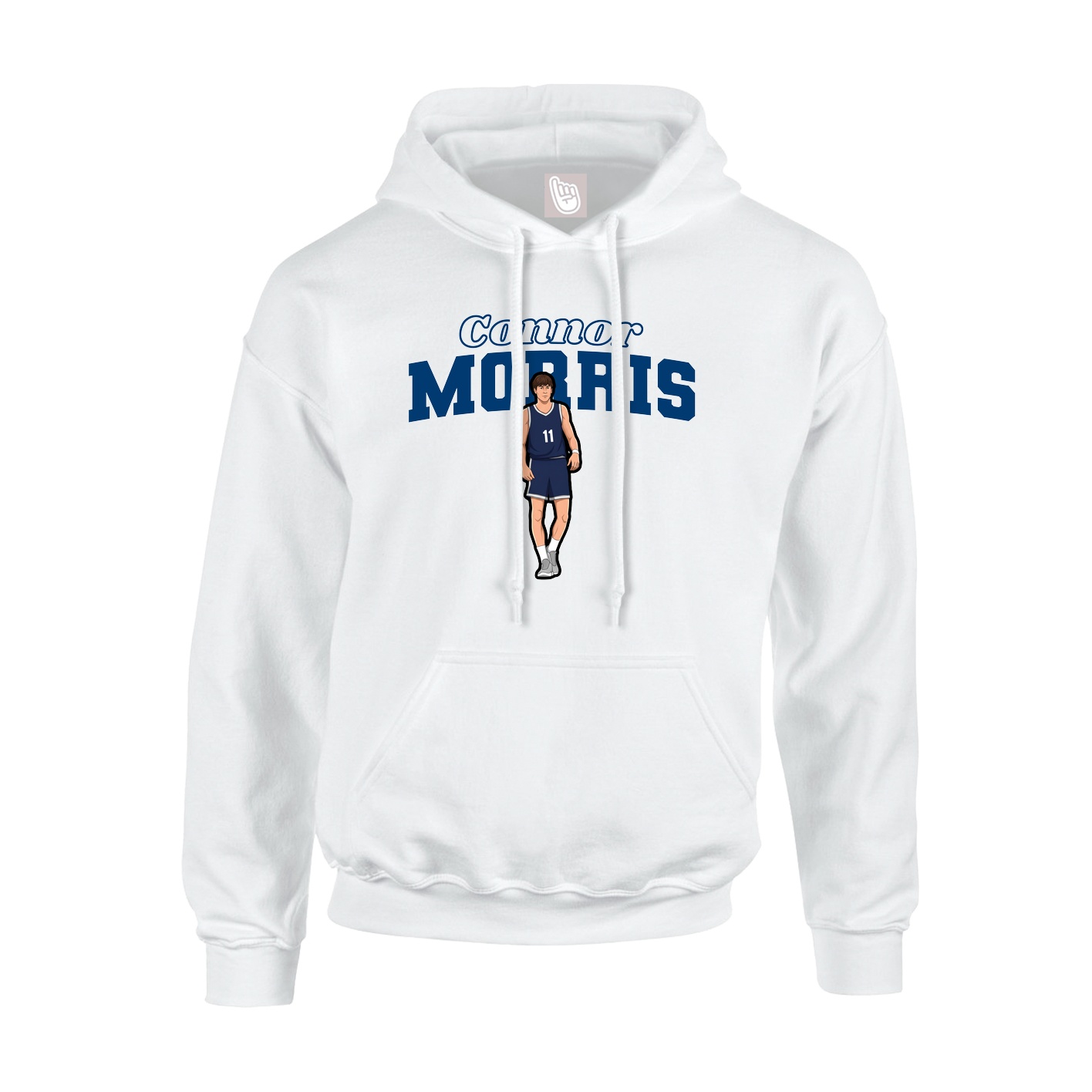 Hoodie — Name Arch in White